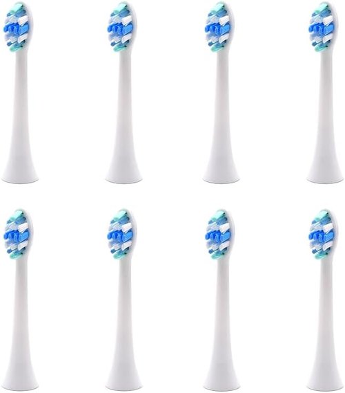 Philips Sonicare Replacement Toothbrush Heads - 8 Pack Dupont Bristle Refills for Plaque Control | White