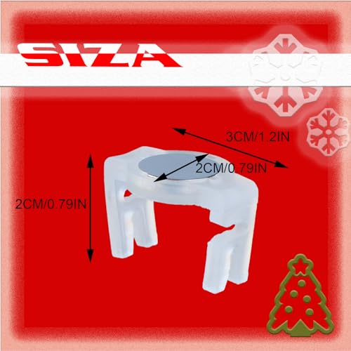 Magnetic Christmas Light Clips for E17-C9 Sockets - Nickel, 50 Pack