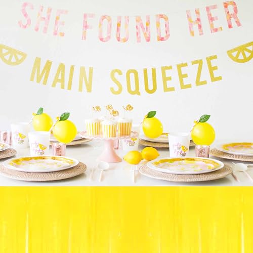 Macaron Yellow Foil Fringe Table Skirts - 3 Pack, 29x108 Inch Party Decorations