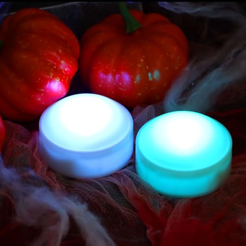 RGB Color Changing Halloween Pumpkin Candle Lights 4 Pack with Remote & Timer - Smallpenglai