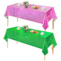 Pink and Green Holographic Tablecloth Set - 39x106 Inches for Halloween & Party Decorations