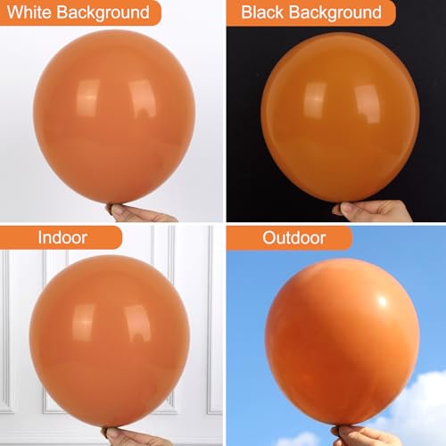 Burnt Orange Balloon Set - 129pcs Latex Balloon Kit for Parties, Weddings & Fall Decor - Variation: Burnt Orange / 1