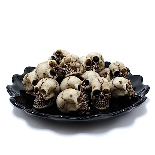 20PCS Miniature Skull Figurines Halloween Skeleton Decorations
