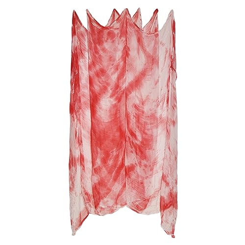 Halloween Creepy Cloth Spooky Cheese Cloth Tapestry for Party Decorations, Black & White 48x240 in.