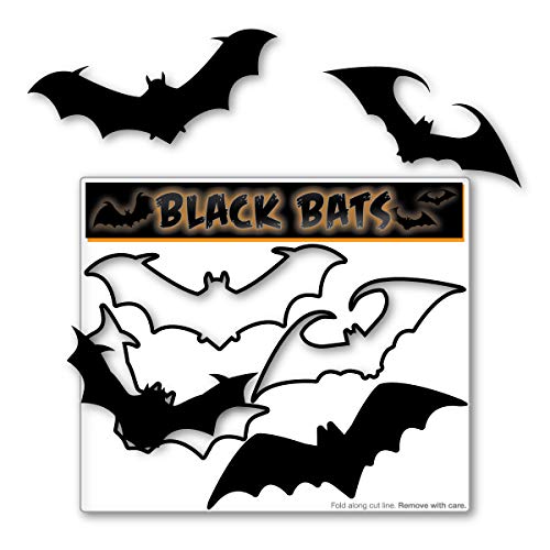 Medium Black Bat Magnet Pack for Vehicles & Refrigerators - 6 x 6.88 Inches