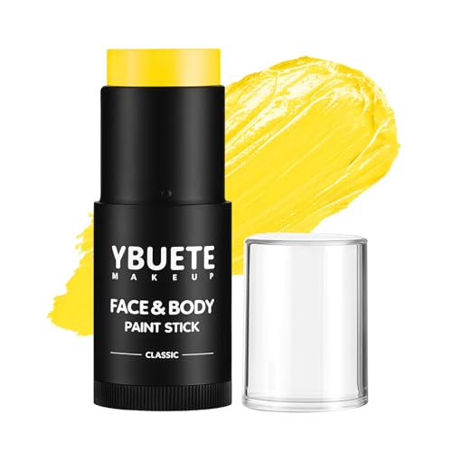 Oil Based Face Body Paint Stick - Halloween Cosplay Makeup - Yellow - YBUETE