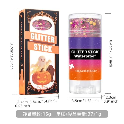 Halloween Body Glitter Stick with Chunky Sequin Gel - Color50