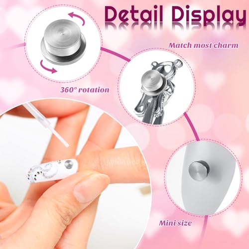 Leelosp 30 Pcs Nail Charm Set - Silver, 0.16 x 0.2 x 0.1 Inches