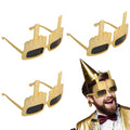 Funny Middle Finger Sunglasses Party Photo Booth Props - 3 Pack