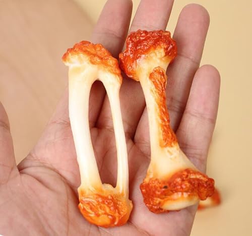 6PCS Artificial Chicken Leg Bone Model - Realistic Food Props & Decor