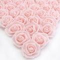 Artificial Foam Roses Bulk Light Pink 3-Inch Stemless Wedding Bouquets 400 pcs - DIY Decorations