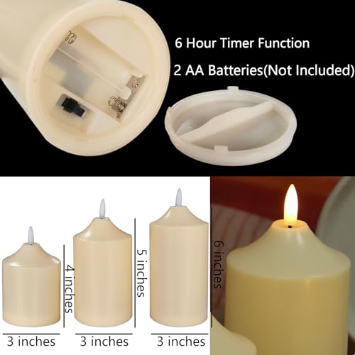 Outdoor & Indoor Flameless LED Candles with Remote Timer - 2 Pack