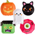 Halloween Paper Plates Bulk Pack - 50 Count Ghost Pumpkin Party Supplies