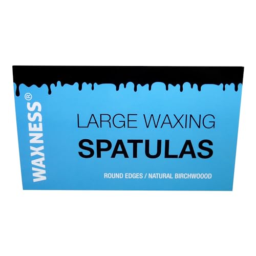 Disposable Wooden Waxing Spatulas 100 Pcs - Rounded Applicator Sticks for Body Waxing