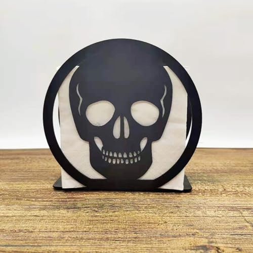Skeleton Metal Napkin Holder - Small Black Dispenser for Modern Dining & Party