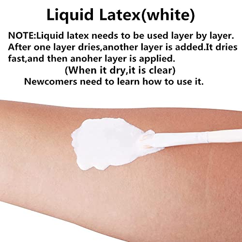 Liquid Latex SFX Makeup 1 oz Clear White for Special Effects Halloween Zombie