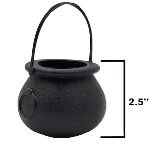 Black Candy Cauldron Kettles 24-Pack - Halloween & St. Patrick's Party Supplies