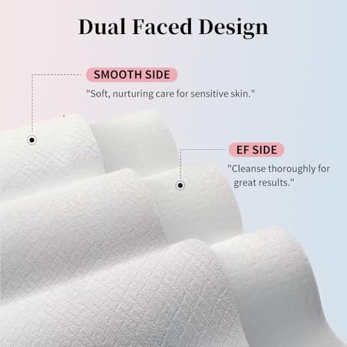 Disposable Face Towels - 10x12 Inch Ultra Soft Makeup Remover Wipes, 50 Count