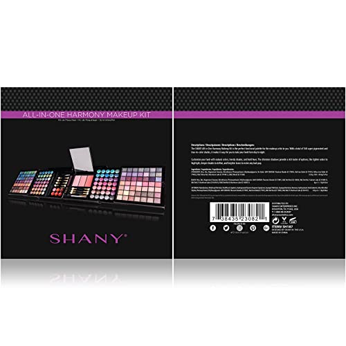 All In One Harmony Makeup Set with Eyeshadows, Lipstick & Brushes - Holiday Gift