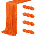 Orange Cheesecloth Table Runner 20x120 Inch Bulk Set for Wedding Party Baby Shower