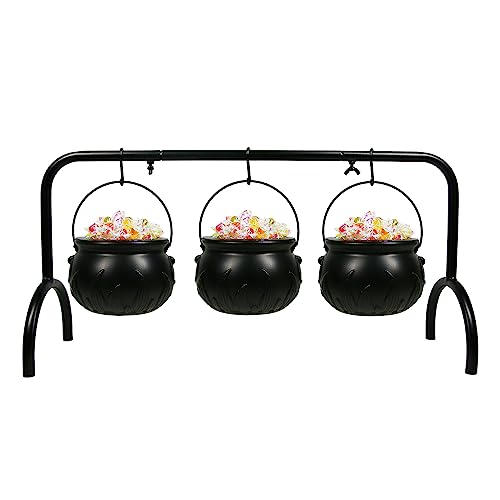 Halloween Cauldron Serving Set with Rack and Hooks - Spooky Decor