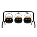 Halloween Cauldron Serving Set with Rack and Hooks - Spooky Decor