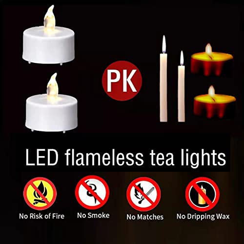 Battery Operated Flameless Tea Lights - Warm White 200 Pack for Decoration - Variation of THIS listing