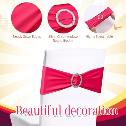Multicolor 108 Pcs Stretch Chair Sash Bands & Satin Table Runner Set - Wedding Party Decor