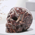 Natural Chocolate Crystal Skull Statue - Hand Carved Healing Stone 5 Inch Variation of THIS listing
