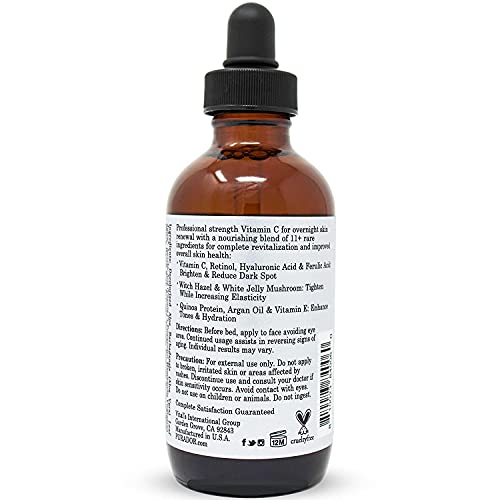 Vitamin C Serum with Derma Roller Set for Face & Eyes - Brightening & Hyperpigmentation Treatment