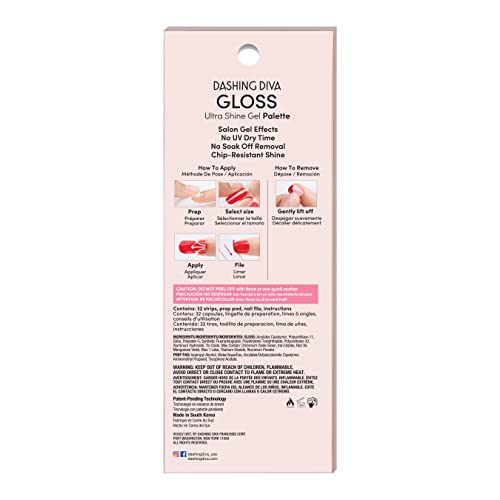 Gel Nail Strips Blue Vixon - Long Lasting, Chip-Resistant Nail Wraps with Glitter Finish