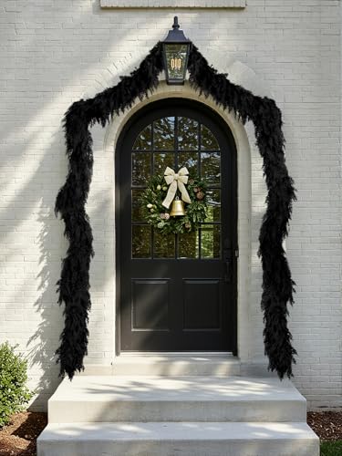 Black Cedar Garland 2 Pack 9FT Halloween & Christmas Decorations - Variation of THIS listing