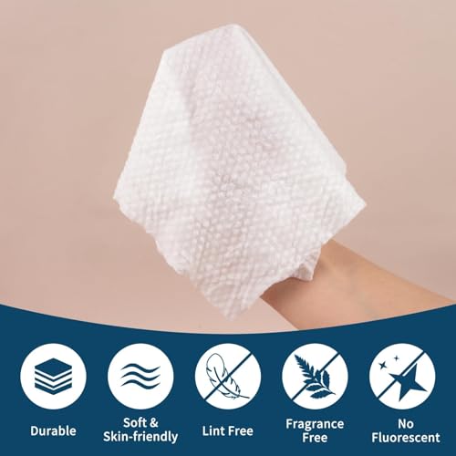 Disposable Face Towels 50pcs Travel-Size Soft Lint-Free Cleansing Wipes