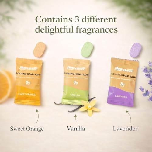Foaming Hand Soap Refill Tablets Variety Pack - Vanilla, Orange, Lavender, 12 Pack