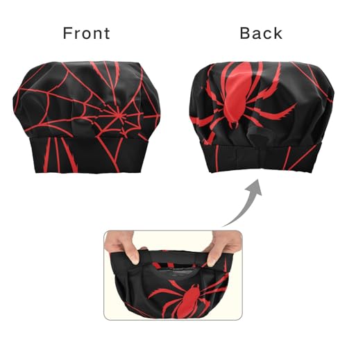 Kids Halloween Spider Apron Set with Chef Hat & Sleeves - Variation S (Ages 3-6)