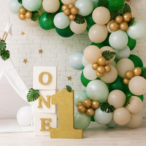 Dark Green Balloons Kit - 87pcs Latex Balloons for Party Decorations, 4 Sizes