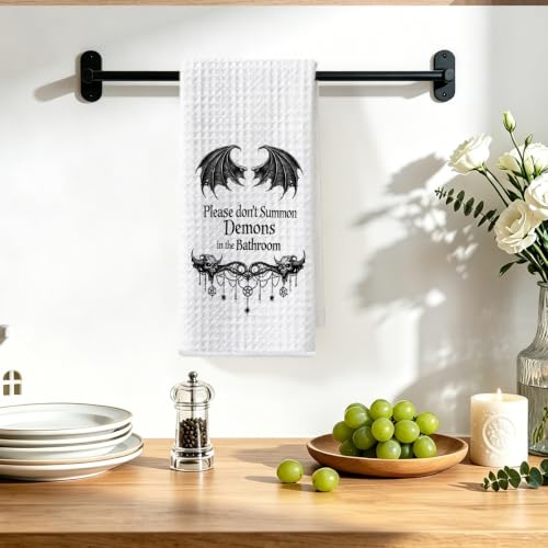 Halloween Hand Towels for Bathroom - Humor Waffle Weave Absorbent Towel Multi 1753