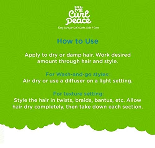 Curl Peace Just For Me Nourishing & Defining Slime Styler (3 Pack). Children’s weightless hair gel perfect for wash and go curl definition or texture setting. 12oz.