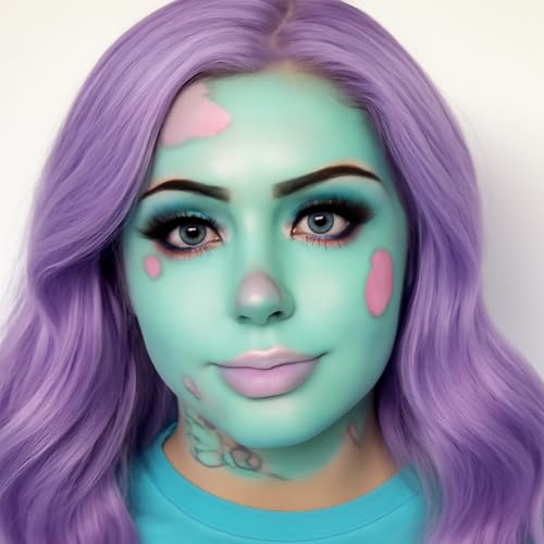 Teal Face & Body Paint Stick - Water-Based, Washable Halloween Cosplay Makeup - 1.06 OZ - Variation: Teal
