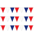 Patriotic Pennant Banners 3 Pack - Red White Blue 120ft for 4th of July Memorial Day