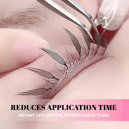 Anime Spire Lash Extensions - Premade Plume Flake Fans 0.07-D / 8-15mm – Lightweight & Professional