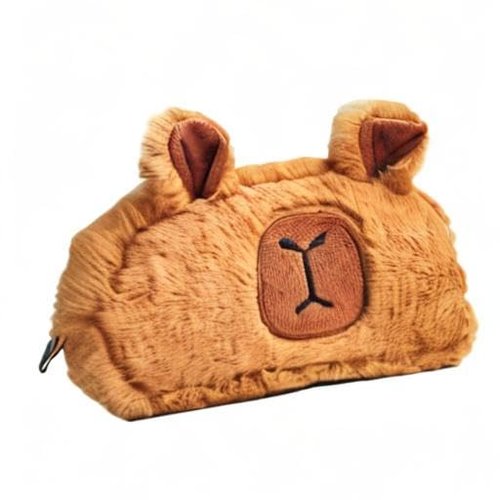 Uchyius Capybara Makeup Bag Cute Comestic Bag, Small Fluffy Zipper Pouch Travel Toiletry Bag Organizer for Women, Capybara Gifts for Friend
