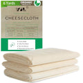 Organic Cheese Cloth - Unbleached Cotton for Straining, Extra Fine Mesh, 6 Yards