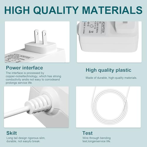 4.5V 8 Output Power Adapter for Lemax Spooky Town Christmas Village - White