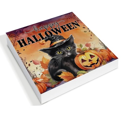 Halloween Decorations Happy Halloween Wooden Sign - Ghosts Spooky Decor - Variation: HALLOWEEN