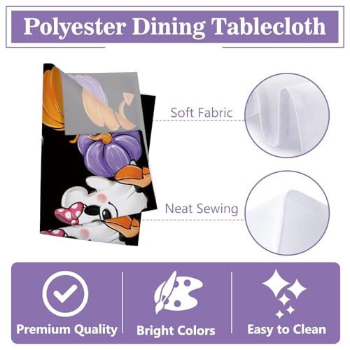 Halloween Ghost Rectangle Tablecloth 60 x 84 Inch - Ghost & Pumpkin Design, Party Decor