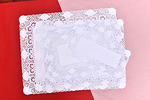 Rectangular Paper Doilies - Cream White, 7.87 x 11.8 Inches, 250 Sheets - Elegant Tableware for Weddings & Parties (Variation: RECTANGULA)