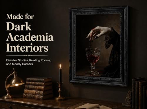 Blood Hand Gothic Wall Art – Victorian Dark Academia Frame, 16x12 Inches
