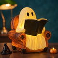 Cute Ghost Book Lamp with LED Light - Halloween & Reading Nook Decor