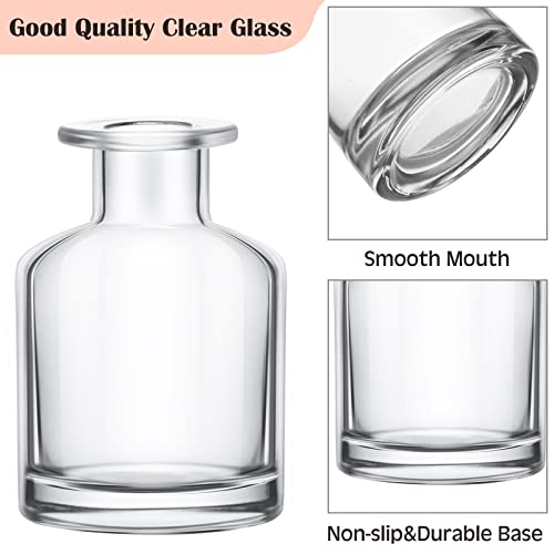 24 Pack Small Clear Glass Bud Vases - Vintage Rustic Table Centerpieces - 2.8 Inch